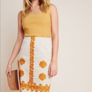Verona embroidered pencil skirt